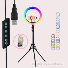 Luz de anillo LED regulable de video RGB de 12 pulgadas